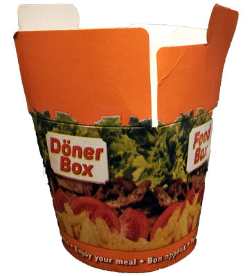 Doner Box, maaltijbak, karton, 400ml, 16oz